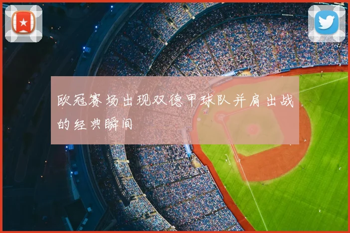 欧冠赛场出现双德甲球队并肩出战的经典瞬间